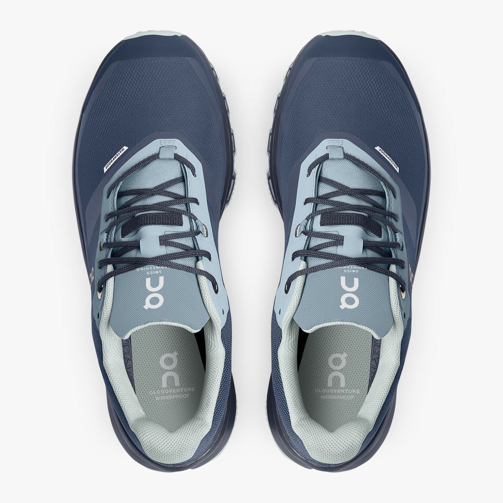 On Cloudventure Waterproof: Trail Running Shoe - Denim | Midnight ON95XF149