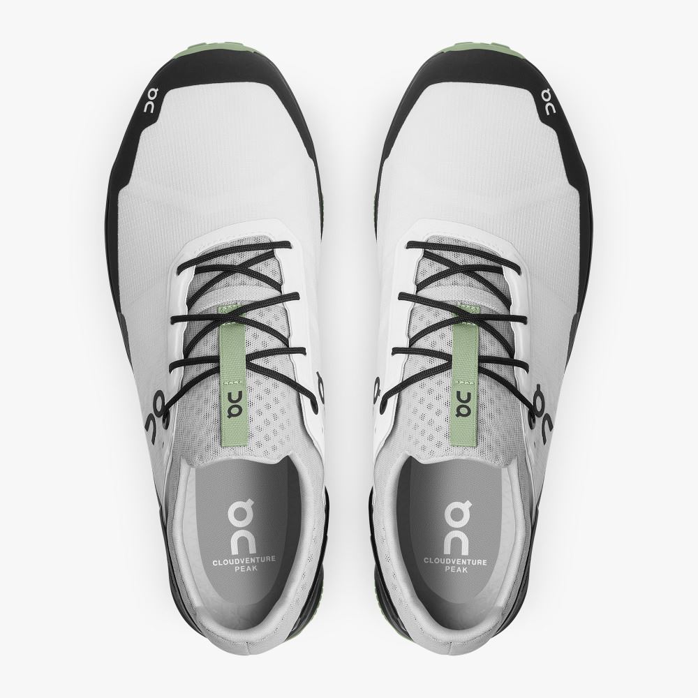 On Cloudventure Peak - Lightweight Trail Running Shoe - White | Leaf ON95XF72
